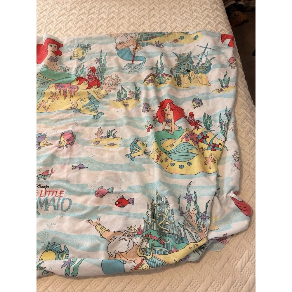 Disney The Little Mermaid Vintage Bedding Set Twin Multicolor Kids 90’s
